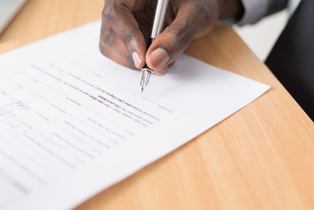 Certificate of Sponsorship Document